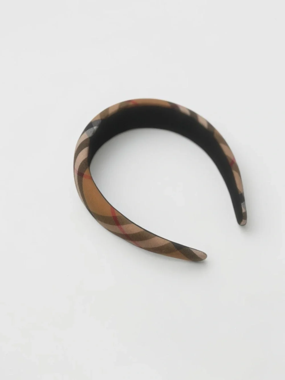 Burberry Vintage Classic Plaid Padded Headband - Brown Pattern - Picture 4 of 7